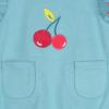 image:imageGerber Baby Girls Sleeveless Ruffle RomperAqua Cherries