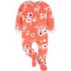 image:imageGerber Baby Girls Toddler Loose Fit Fleece Footed Pajamas 2Pack Purple Flower Toss 2T