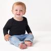 image:imageGerber Baby Long Sleeve Solid Onesies Multipack Interlock 180 GsmBlack