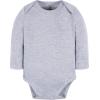 image:imageGerber Baby Long Sleeve Solid Onesies Multipack Interlock 180 GsmGrey Heather