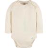 image:imageGerber Baby Long Sleeve Solid Onesies Multipack Interlock 180 GsmNatural