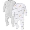 image:imageGerber Baby 2pack 2way Zip Thermal Footed Sleep N PlayAirplanes