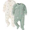 image:imageGerber Baby 2pack 2way Zip Thermal Footed Sleep N PlayDesert Fruit