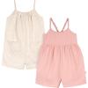 image:imageGerber Baby Girls Toddler 2pack Sleeveless Romper JumpsuitRose Pink Dots