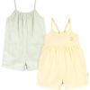 image:imageGerber Baby Girls Toddler 2pack Sleeveless Romper JumpsuitYellow Lemons