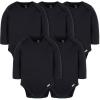 image:imageGerber Baby Long Sleeve Solid Onesies Multipack Interlock 180 GsmBlack