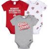 image:imageGerber NCAA unisexbaby Ncaa College Team 3pack Shortsleeve Onesies BodysuitOhio State Buckeyes