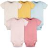 image:imageGerber babygirls 5pack Short Sleeve Variety Onesies BodysuitsPastel