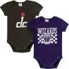 image:imageGerber unisexbaby NBA Team 2 Pack Short Sleeve Onesie BodysuitsWashington Wizards