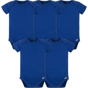 image:imageGerber Baby 5 Pack Onesies Multipacks Bundle Interlock 180 GsmBlue