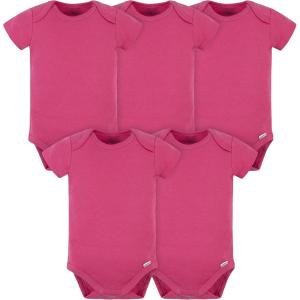 image:imageGerber Baby 5 Pack Onesies Multipacks Bundle Interlock 180 GsmHot Pink