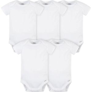 image:imageGerber Baby 5 Pack Onesies Multipacks Bundle Interlock 180 GsmWhite