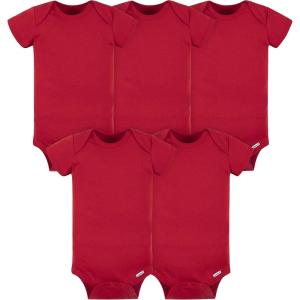 image:imageGerber Baby 5pack Solid Onesies BodysuitsRed