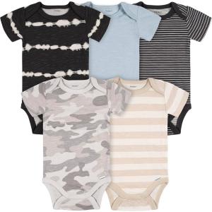 image:imageGerber Baby Boys 5pack Variety Onesies BodysuitsMulticolor Print