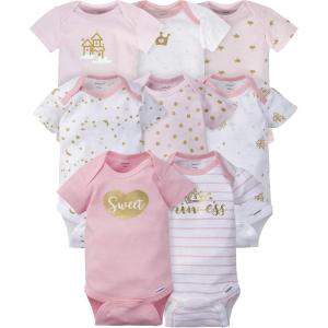 image:imageGerber Baby Girls 8pack Short Sleeve Onesies BodysuitsCastle