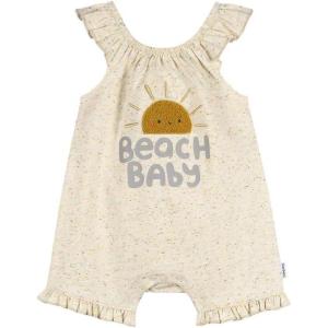 image:imageGerber Baby Girls Sleeveless Ruffle RomperOatmeal Speckle