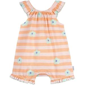 image:imageGerber Baby Girls Sleeveless Ruffle RomperPink Stripes