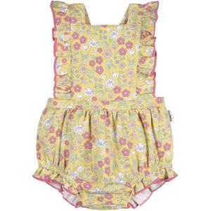 image:imageGerber Baby Girls Sleeveless Ruffle RomperYellow Floral