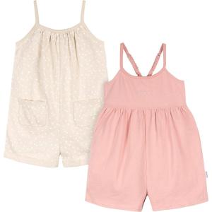 image:imageGerber Baby Girls Toddler 2pack Sleeveless Romper JumpsuitRose Pink Dots