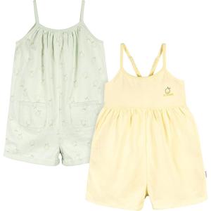 image:imageGerber Baby Girls Toddler 2pack Sleeveless Romper JumpsuitYellow Lemons