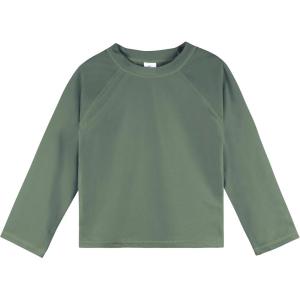 image:imageGerber Baby Toddler UPF 50 Long Sleeve Rashguard Swim ShirtGreen