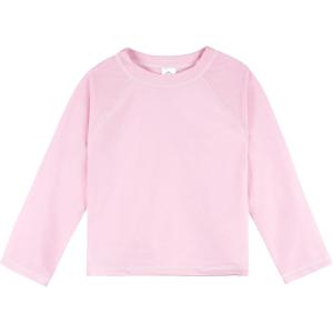 image:imageGerber Baby Toddler UPF 50 Long Sleeve Rashguard Swim ShirtLight Pink