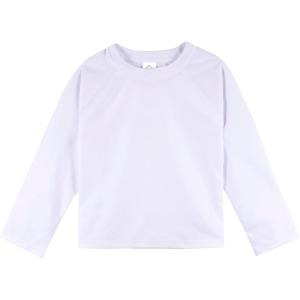 image:imageGerber Baby Toddler UPF 50 Long Sleeve Rashguard Swim ShirtWhite