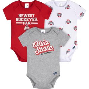 image:imageGerber NCAA unisexbaby Ncaa College Team 3pack Shortsleeve Onesies BodysuitOhio State Buckeyes