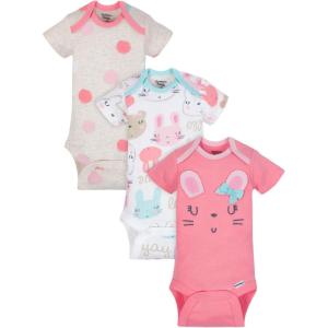 image:imageGerber Organic Cotton Baby Girls Onesies Bodysuits 3Pack Size 03 Months Pink