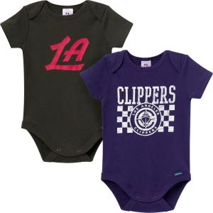 image:imageGerber unisexbaby NBA Team 2 Pack Short Sleeve Onesie BodysuitsLos Angeles Clippers