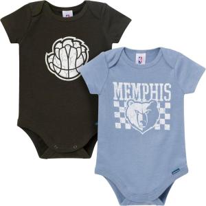 image:imageGerber unisexbaby NBA Team 2 Pack Short Sleeve Onesie BodysuitsMemphis Grizzlies