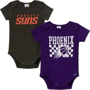image:imageGerber unisexbaby NBA Team 2 Pack Short Sleeve Onesie BodysuitsPhoenix Suns