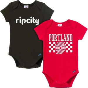 image:imageGerber unisexbaby NBA Team 2 Pack Short Sleeve Onesie BodysuitsPortland Trail Blazers