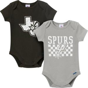 image:imageGerber unisexbaby NBA Team 2 Pack Short Sleeve Onesie BodysuitsSan Antonio Spurs