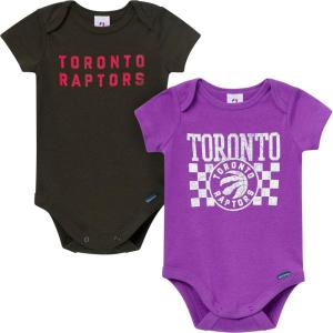 image:imageGerber unisexbaby NBA Team 2 Pack Short Sleeve Onesie BodysuitsToronto Raptors