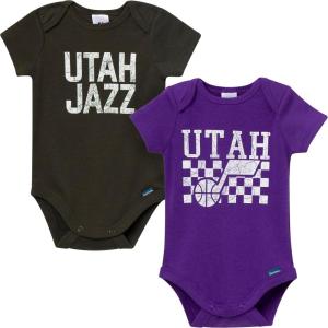image:imageGerber unisexbaby NBA Team 2 Pack Short Sleeve Onesie BodysuitsUta Jazz