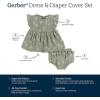 image:imageGerber Baby Girls 2 Piece Dress and Diaper Cover SetPalms