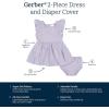 image:imageGerber Baby Girls 2 Piece Dress and Diaper Cover SetPurple