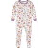 image:imageGerber Baby Girls 2Pack Footed PajamasWoodland Floral Purple