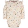 image:imageGerber Baby Girls 2pack Long Ruffle Sleeve OnesiesMushrooms