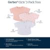 image:imageGerber Baby Girls 3Pack Short Sleeve TeesFlower
