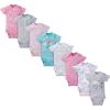 image:imageGerber Baby Girls 8pack Short Sleeve Onesies and 4Pack Sleep N Play Clothing Bundle Cloud 36M