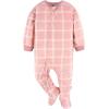image:imageGerber Baby Girls Fleece Footed Pajamas 3packPink Floral