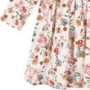 image:imageGerber Baby Girls Toddler 2Pack Long Sleeve DressesVanilla  Green Floral