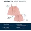 image:imageGerber Baby Girls Toddler Sleeveless Tank Top and Shorts SetSeashells