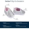 image:imageGerber Baby Newborn Infant Toddler Boy and Girl Slipon Sneaker Crib ShoeSilver Glitter