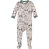image:imageGerber BabyBoys 2Pack Footed PajamasBear Green Stripes White