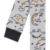 image:imageGerber BabyBoys 2Pack Footed PajamasGrey Dinos Black Stripe Grey