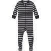 image:imageGerber BabyBoys 2Pack Footed PajamasGrey Dinos Black Stripe Grey