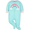 image:imageGerber BabyGirls 4 Pack Sleep N Play FootieCloudy